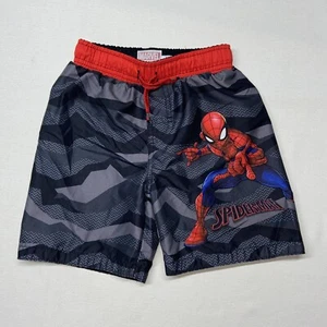 Marvel Spider-Man Drawstring Swim Shorts Boardshorts Trunks Youth Boys 4/5 - Picture 1 of 5
