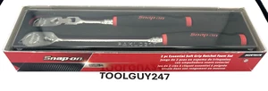 SNAP ON TOOLS USA 2pc 3/8"dr RED Soft Grip Ratchet Set 202RT05FR IN FOAM NEW - Bild 1 von 10
