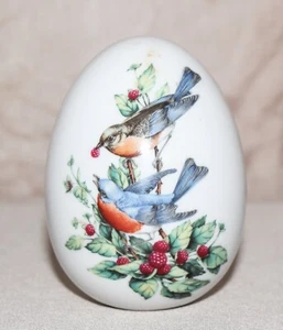 Vidrio Avon Summer's Song 1984 huevo Bluebirds bayas 3"" ¡Bonito! - Imagen 1 de 7