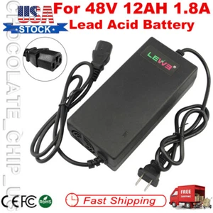 48V 1.8A Lead Acid Battery Charger for Electric Scooter E-bike Go Kart Cart Quad - Picture 1 of 13