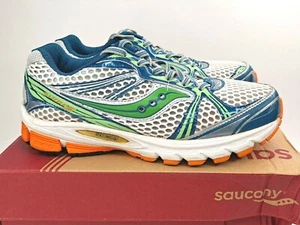 Saucony ProGrid Guide 5 Youth Shoes Green White Blue 80031-2 Women's Boys Girls - Picture 1 of 10