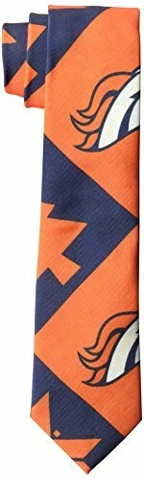Denver Broncos Patches Ugly Printed Tie - Mens Cover