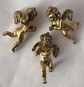 (3) MMA Metropolitan Museum Art Miniature Metal/Brass Angel Cherub Ornament 1994 - Picture 1 of 16