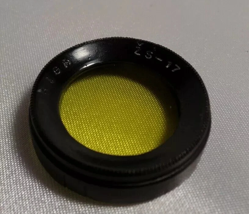 a Yellow 17 RIGA Slip On Ø36mm Russian Vintage Light Filter of Elmar Lens 1187 - Image 1 of 2