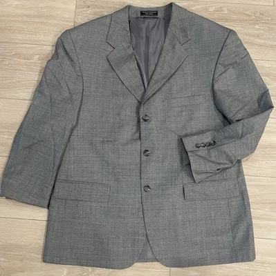 Jeffrey Banks 44S Grey 3 Button Blazer Jacket Sport Coat Wool Professional - Image 1 of 4