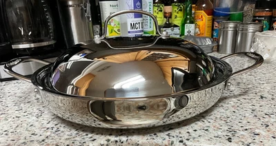 CUISNART 12”CHEF’S CLASSIC STAINLESS STEEL EVERYDAY PAN W/COVER MODEL 725 30D - Image 1 of 4