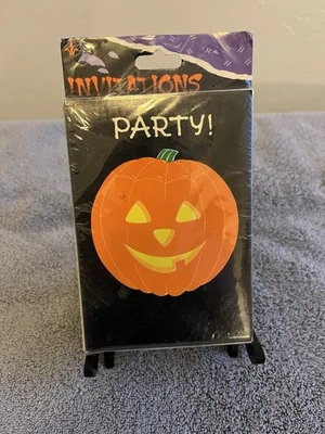 Vintage Gibson Greetings Halloween Party Invitations Jack-o-Lantern - NEW - Image 1 of 2