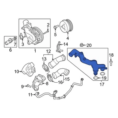 For Land Rover Range Rover Sport 10-13 Land Rover Engine Coolant Outlet Flange - Изображение 1 из 4