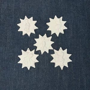 Artesanía de Navidad 5 Niños en Estrellas Adornos Cerámica Bisque Listo para Pintar - Imagen 1 de 11