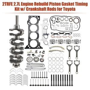 2TRFE 2.7L Engine Rebuild Piston Gasket Timing Kit w/ Crankshaft Rods fit Toyota - Picture 1 of 18