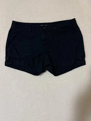 Pantalones Cortos Gap Para Mujer 8 Negro Sol Lino Negro Verdadero Puños Informales Mezcla de Lino Verano Foto 1 de 4
