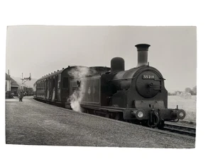 Locomotora de vapor 55218 @ Ballinluig Railway Station Escocia 1954 foto en blanco y negro - Imagen 1 de 5