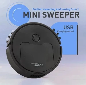 Mini 3-in-1 Vacuum Cleaner Smart Sweeping Suction Mopping Quiet Rechargeable - Picture 1 of 14