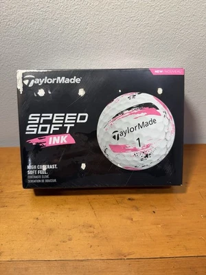Tinta TaylorMade SpeedSoft 1 docena 12 pelotas de golf nuevas - rosa 2024 Foto 1 de 4
