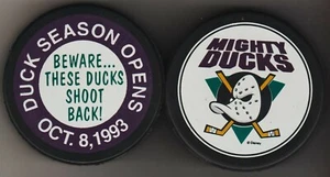 Anaheim MIGHTY Ducks SEASON OPENER 'Shoots back 1993 - Picture 1 of 4