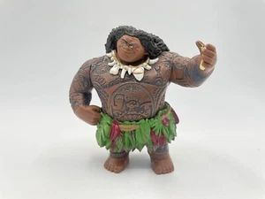 Disney Moana Maui Figure Sculpted Toy Cake Topper 4" Heavy PVC No Hook - Picture 1 of 3