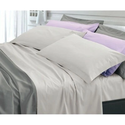 Completo Lenzuola Matrimoniale 100% Raso di Cotone makò Made in Italy - Immagine 1 di 4