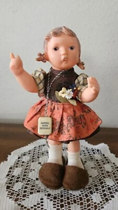 Goebel M.J. Hummel Germany Vinyl Gummi Mädchen Puppe. 8 Zoll groß. Vintage. Bezaubernd! - Bild 1 von 8