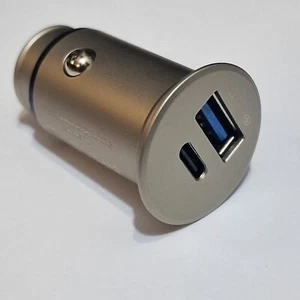 Dual Twin USB Port Car Cigarette Socket Charger + USB Cable For LG Mobile Phone - Picture 1 of 3