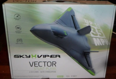 Sky Viper Vector Stunt Plane 4 Channel 6 Axis Auto Stabilization Easy to Fly - Image 1 of 4