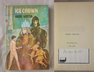 Signed 1st Ed ICE CROWN Andre Norton 1970 HC/DJ SCIENCE FICTION BOOK - Picture 1 of 3