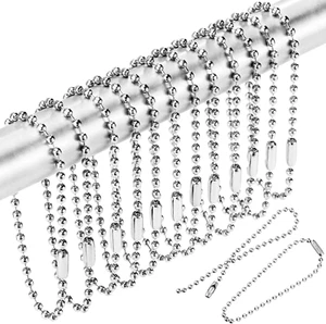 150 Pieces Shower Curtain Hooks Bathroom Shower Curtain Rings Chain Keychain Bal - Picture 1 of 7