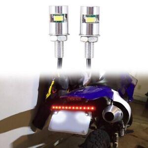 Universel for 12V Voiture Moto LED Plaque Immatriculation Feu Vis Boulon Lampe