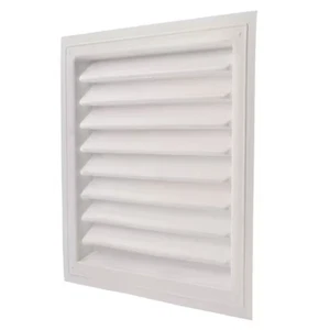 12" x 18" Plastic Wall Louver Static Vent in White – Efficient Ventilation - Picture 1 of 6