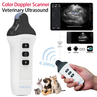 DAWEI Wireless Color Doppler Vet Ultrasound Machine 6.0MHZ For Dog, Cat, Smal Animal