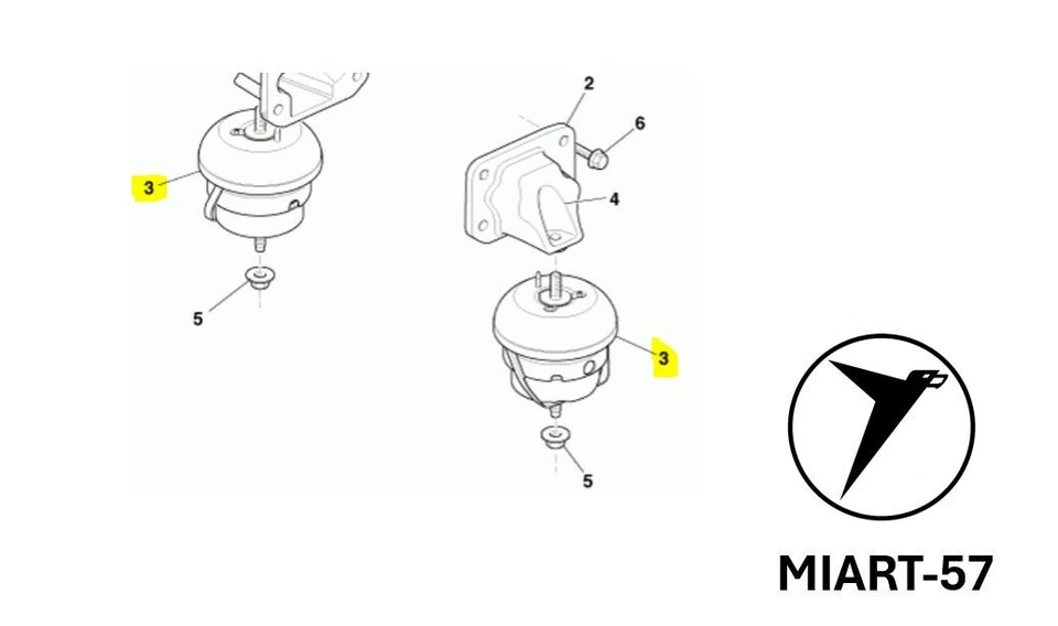 Kit de montaje hidráulico de motor OEM - Aston Martin DB9 - PN: 9G43-6A003-AA Foto 1 de 1