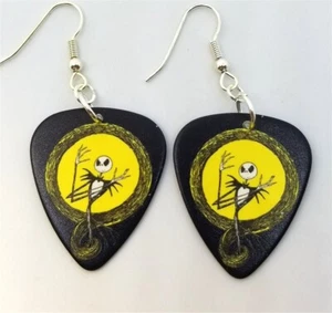 The Nightmare Before Christmas Jack Skellington Guitar Pick Earrings - Picture 1 of 4