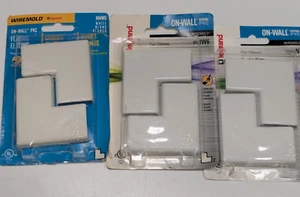 NEW 3 Packs of 2 - Legrand - Wiremold NMW6 Plastic Flat Elbow White - Afbeelding 1 van 3