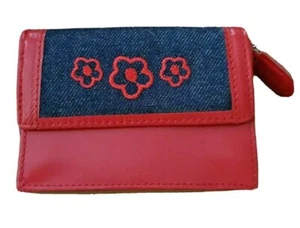 Cartera monedero mujer de lona y piel de 11 x 8 cm, moda, accesorios, chica - Imagen 1 de 3