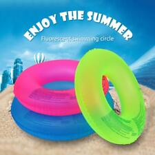 fr Swim Tube Inflatable Fluorescent Life Ring Buoy Swimming Pool Float Random Co