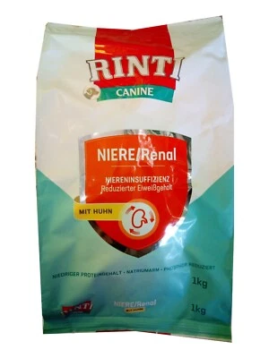 (€ 19,81/kg) RINTI Niere/Renal mit Huhn - Nierendiät für Hunde - trocken - 1 kg - Bild 1 von 3