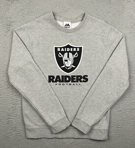 Majestic Raiders Football Men's Pullover Gray Sweatshirt Size S