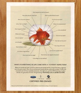 Ford Pre-owned Vehicle Gold Fish Automobile - Print Ads Ephemera Promo Art 2006 - Picture 1 of 3