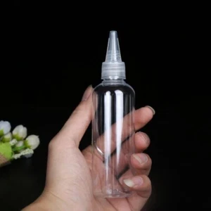 10pcs Twist Top Empty Bottles Plastic Nozzle Dropper Caps Spout Clear 100ml - Picture 1 of 4