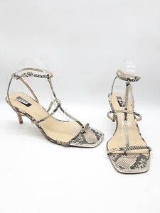 DKNY Womens Mona Ankle-Strap Sandals Silver Size 10 M US 