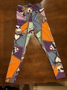 LuLaRoe Halloween Nightmare Before Christmas Jack Skellington Kids S/M Leggings - Picture 1 of 5