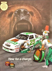 1992 Kodiak Smokeless Tobacco NASCAR Ken Schrader #25 Man Cave Vintage Print Ad - Picture 1 of 6