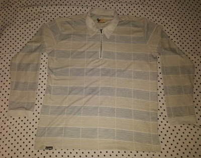 Camisa Hecha en EE. UU. M Volcom Manga Larga Mediana Línea V Ciencia Base Vintage Cremallera ♤ Foto 1 de 4