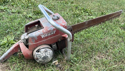 Vintage Wright Chainsaw Saw with Bar  (IL) - Image 1 of 4