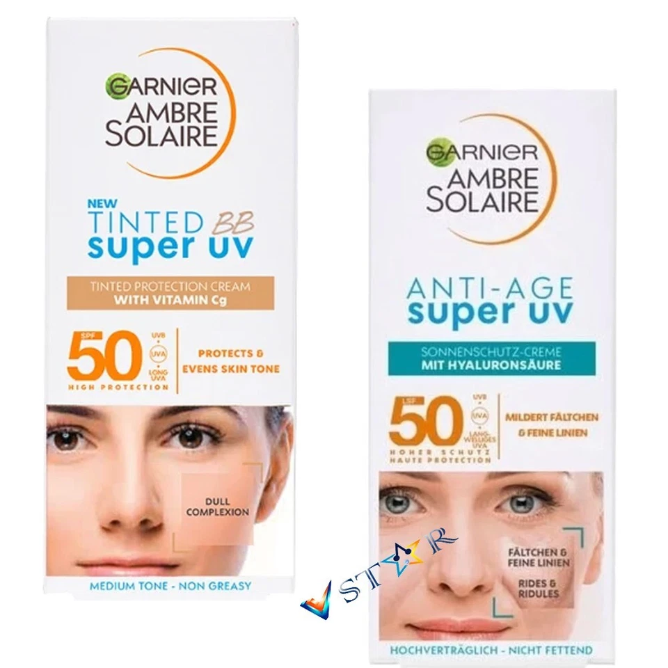 Garnier Ambre Solaire Super UV Anti-Age, getönte BB LSF50 Sonnencreme 50ml