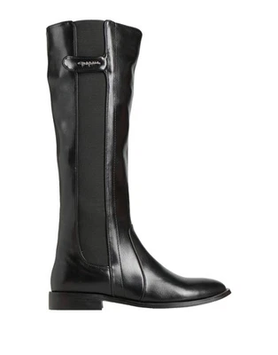 RRP €166 GAI MATTIOLO Knee High Boots US6 UK3 EU36 Black Square Heel - Image 1 of 4