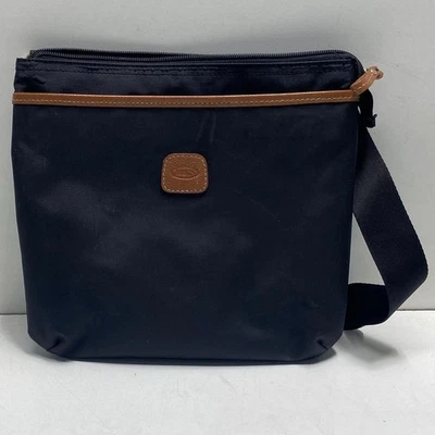 Brics Mujeres Negro Nylon Dorado Herrajes Mediano Bolso de Hombro Cartera Correa Ajustable Foto 1 de 4