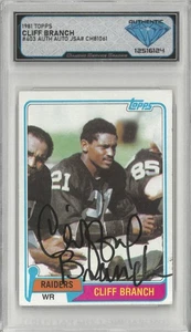1981 Topps CLIFF BRANCH #403 JSA Auto 💎 DSG Authentic - Picture 1 of 3