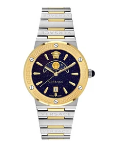 Versace Womens Greca Logo Two Tone 38mm Bracelet Fashion Watch - Picture 1 of 5