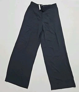 Madewell Pull-On Wide Leg Straight Hose Krepp Schwarz Größe Small NT495 - Bild 1 von 3