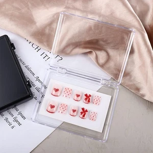 Container Transparent Square Flip Box Nail Storage Box False Nail Organizer - Picture 1 of 12